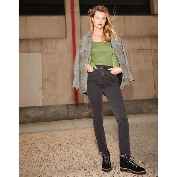 NWT Madewell Petite Stovepipe Jeans in Banberry Wash: Raw-Hem Edition, Size 23P - Picture 1 of 16